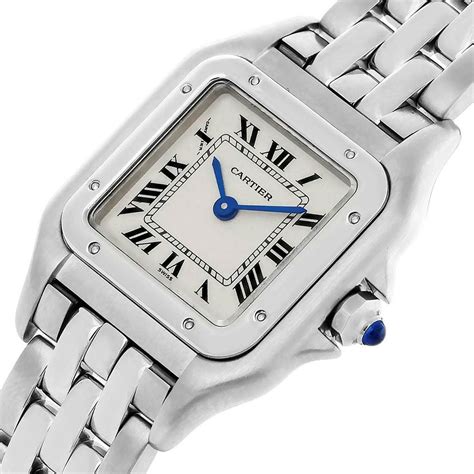 stainless steel cartier panthere watch.